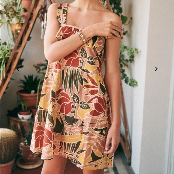 Sézane Filly Dress in Vicky Leaf Print - Picture 2 of 5